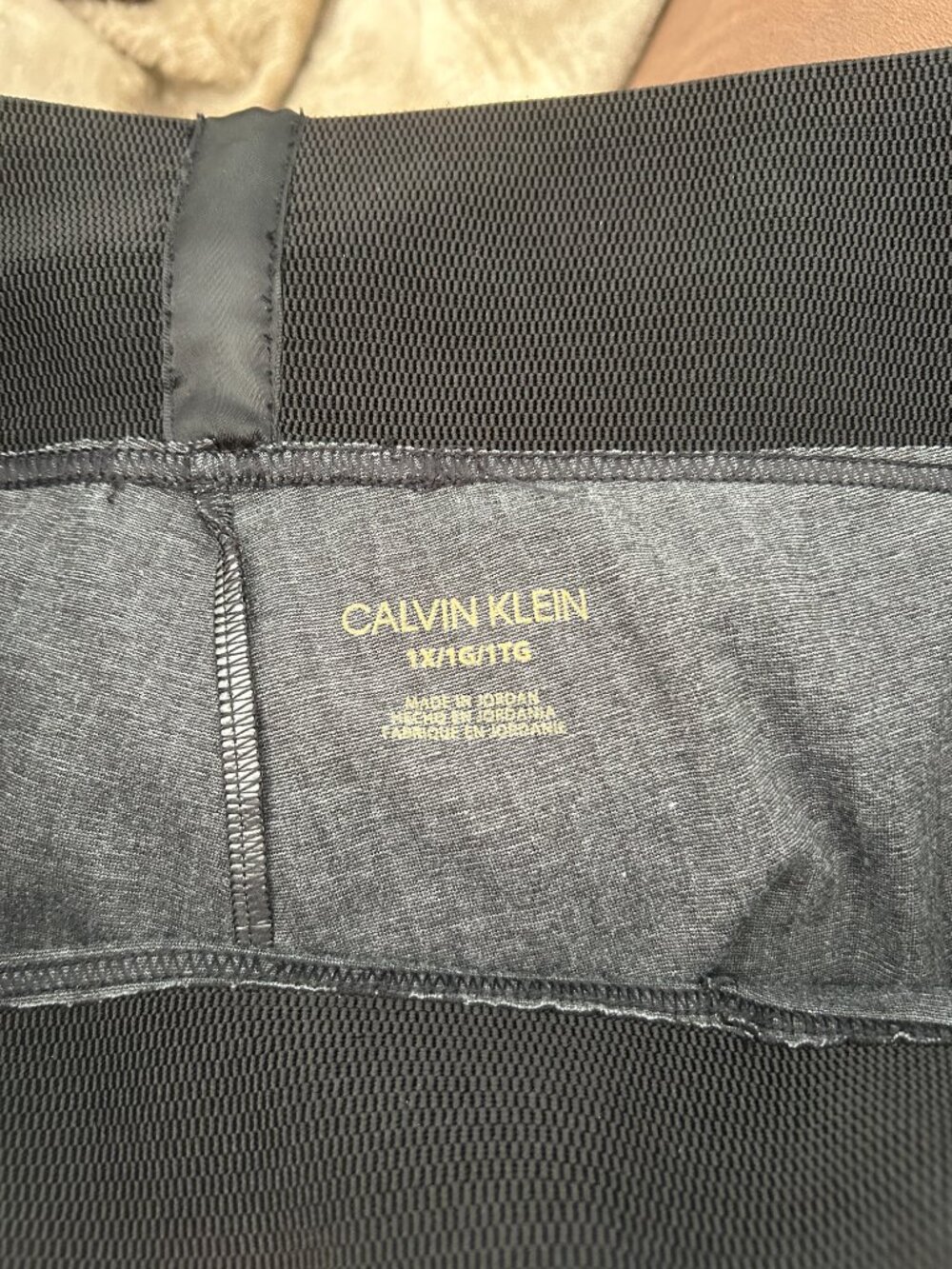 Calvin Klein Women's Pull -On Pinstripe Pants 1X - Picture 2 of 6